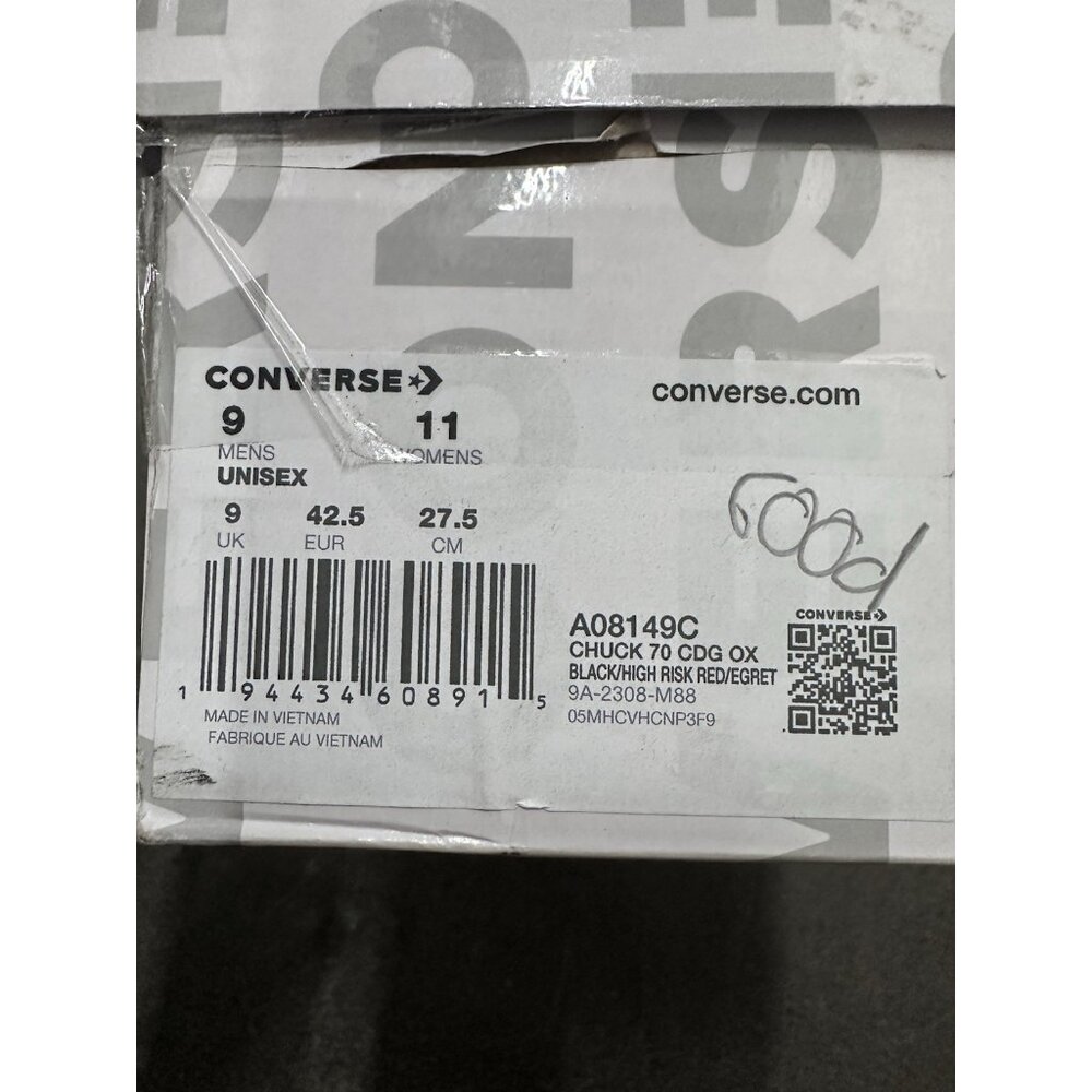 COMME des GARCONS PLAY Converse Multi Heart Low Top in Black - Picture 5 of 9